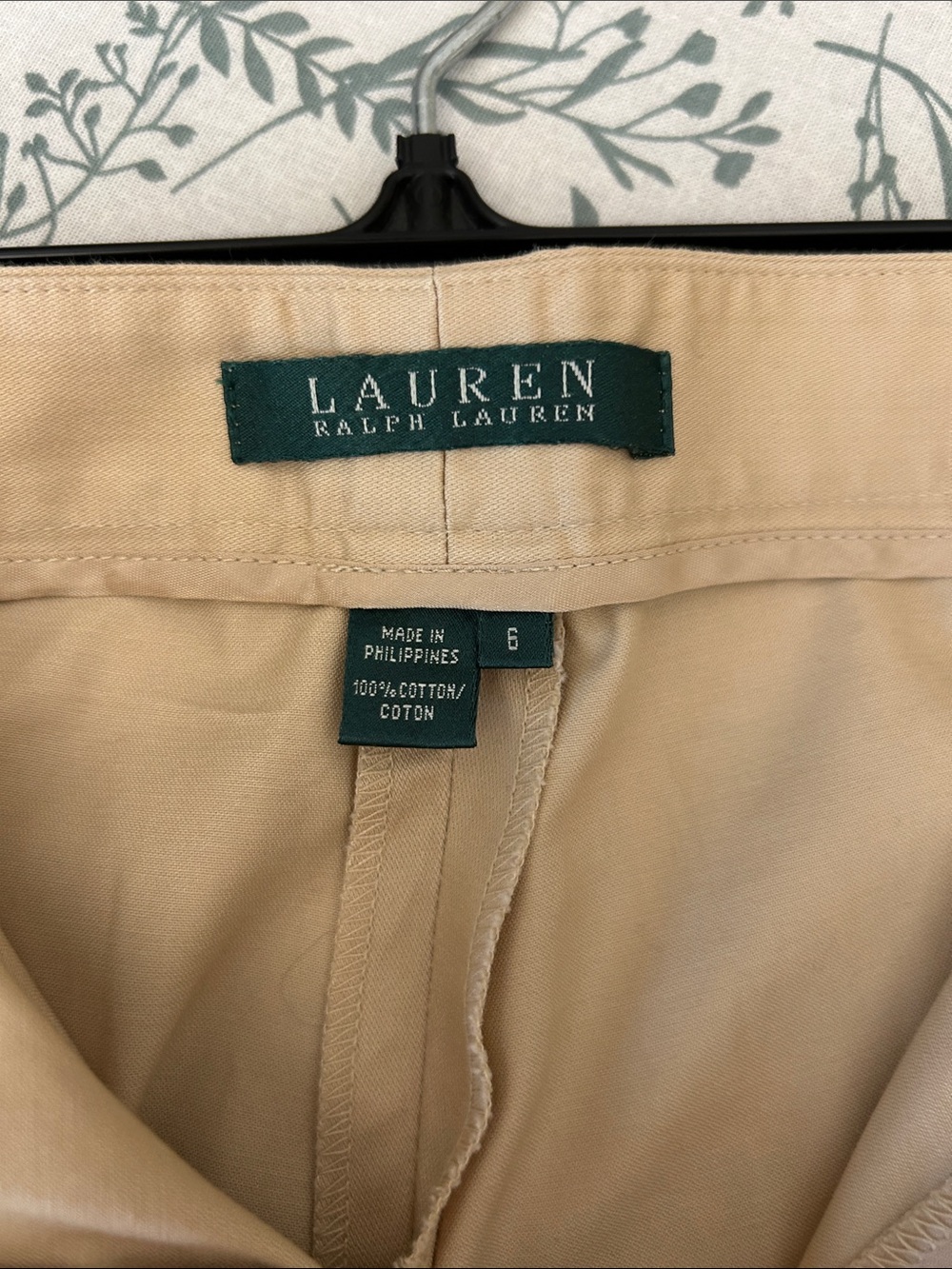 Ralph Lauren Women's Khaki Straight-Leg Chinos - Picture 3 of 4